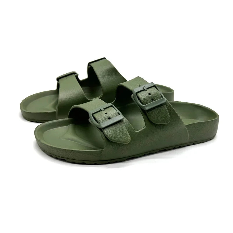 Brand Women Men Slippers Soft Sandals 2025 Summer Women Beach Casual Shoes EVA Slides Original Men Flip-flop Men's Sandal