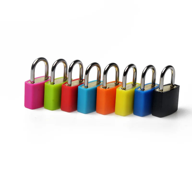 Small mini High Quality Strong Steel Padlock Travel Suitcase Diary Lock Luggage Schoolbag Anti-theft Security Padlock 2 Keys