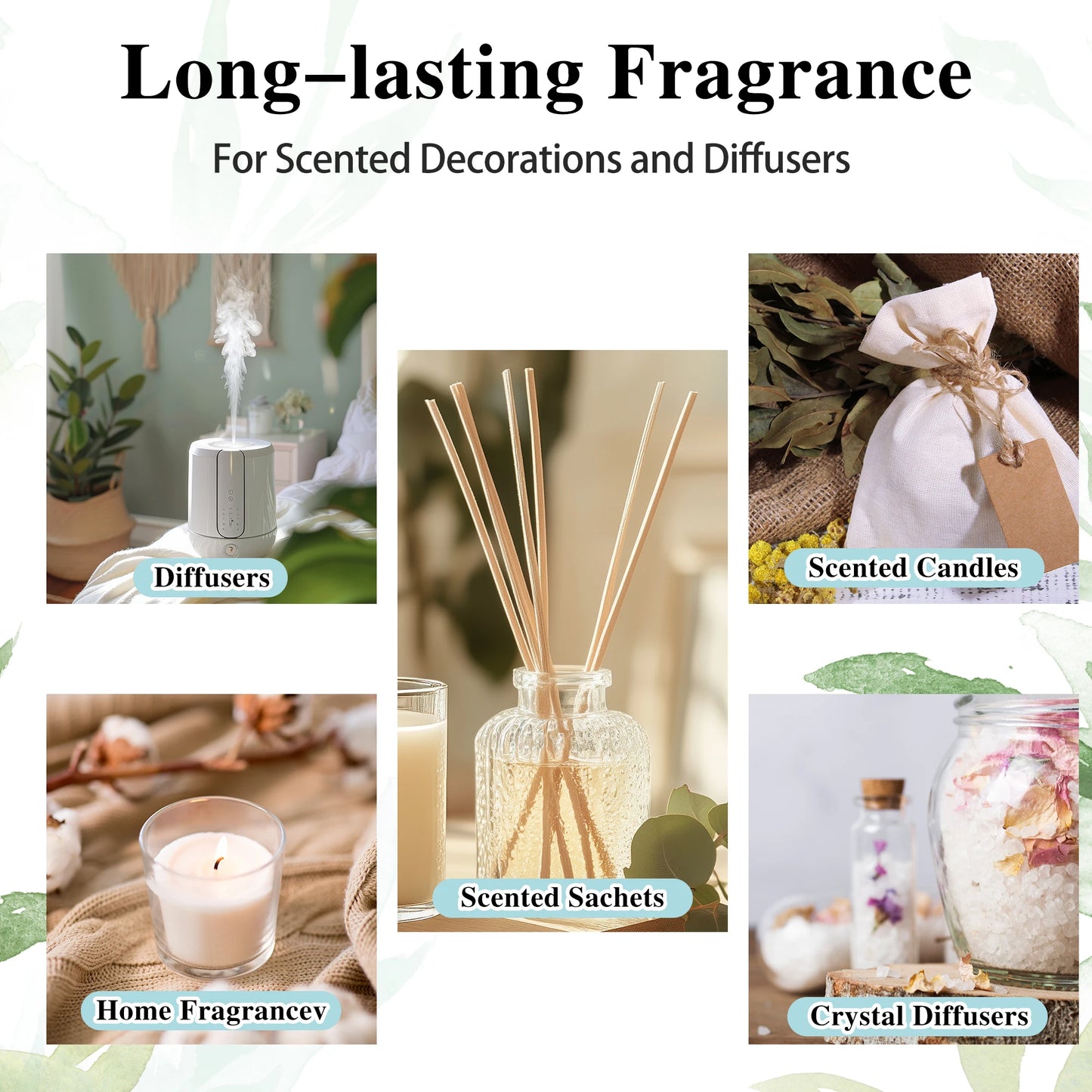 EUQEE 1PCS 10ml/30ml/100ml Aromatherapy Essential Oil For Diffuser-Vanilla Rose Sandalwood Eucalyptus Lavender Essential Oils