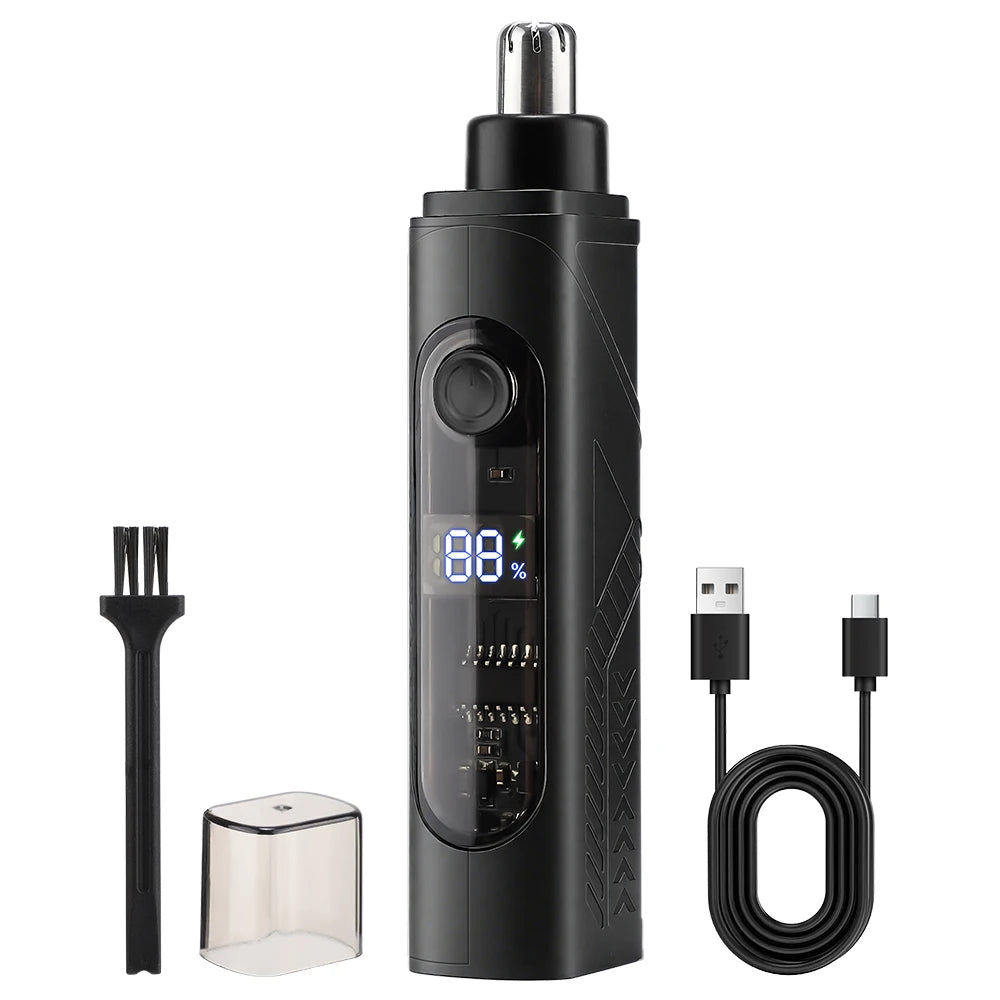 Mini Washable Electric Razor Travel Razor Type-c Charging Capsule Shaver Nose Hair Trimming Double Ring Knife Net