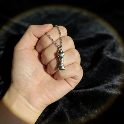 1PCS Bone Ash Locket Cremation Jewelry Urn Necklaces Keepsake Pendant for Pet Dog Paw Print Memorial Ashes Jewelry