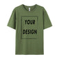 180g Custom Women Men Customised Printed 100% Cotton Short Sleeve Your Logo Photo Brand Text Tee Personalize Graphic Clothing