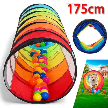 Long crawling passage ideal for small pets outdoor activity, durable play tunnel for daily entertainment.