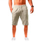 Men's Cotton Linen Pants Summer Solid Color Breathable Linen Trousers Male Casual Elastic Waist Fitness Pants Hip-Hop Streetwear