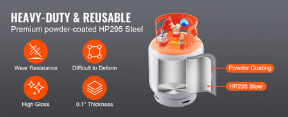 SucceBuy 30 lbs Refrigerant Recovery Tank with Float Switch Reusable AC Recovery Tank HVAC for All Refrigerant Prevent Overflow