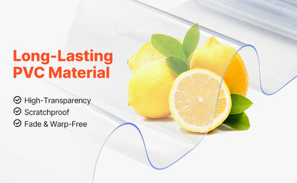 SucceBuy Strip Curtain Clear PVC Strip Door Curtain with 50% Overlap 84" x 42" Freezer Door Strips for Walk in Home Warehouse
